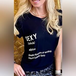 Sexy T-shirt light blue by Adine & Co sz large